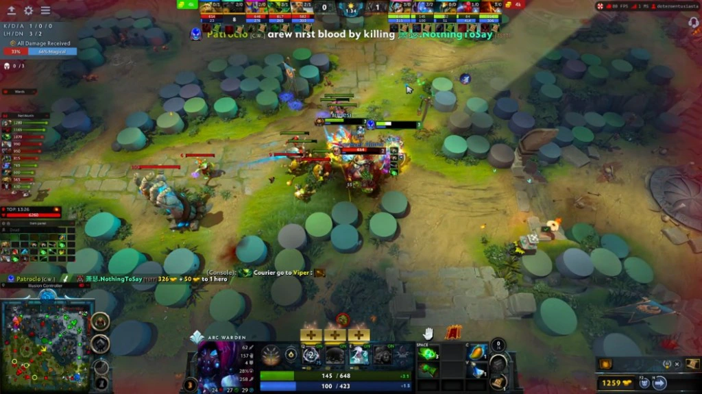 Dota 2 roshan timer callout with inventory ESP